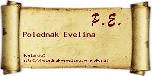 Polednak Evelina névjegykártya